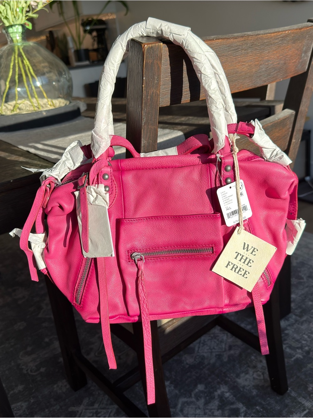 Free People very berry baby Emerson tote